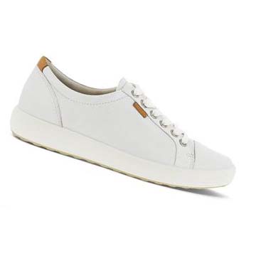 Women's Ecco Soft 7 Casual Shoes White | Canada 68VRW